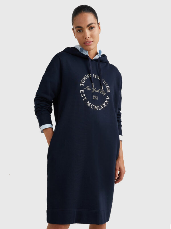 Tommy Hilfiger dámské tmavě modré mikinové šaty WW0WW36072 S