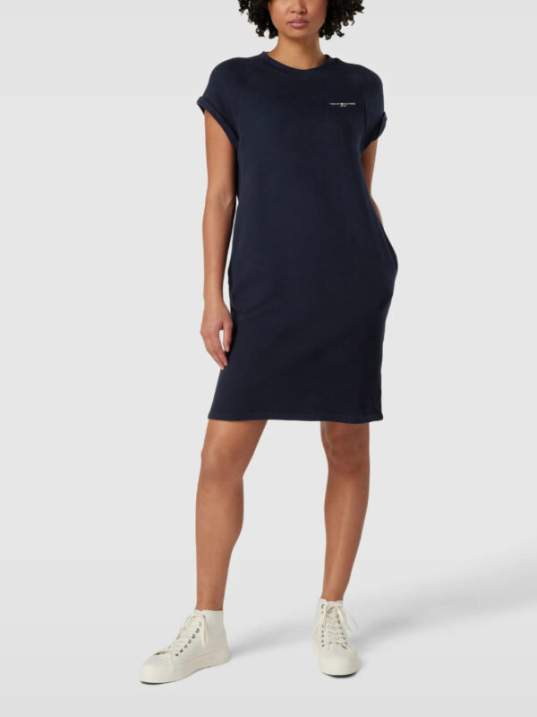 Tommy Hilfiger dámské tmavě modré mikinové šaty WW0WW37842 XS