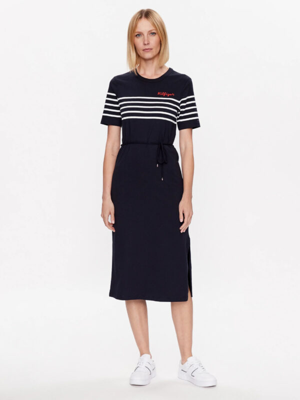 Tommy Hilfiger dámské tmavě modré šaty WW0WW37850 M