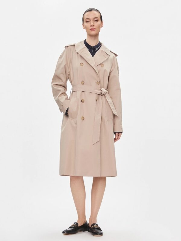 Tommy Hilfiger dámský béžový trenčkot WW0WW40482 40