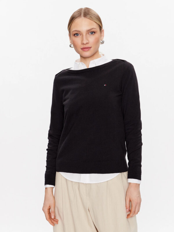 Tommy Hilfiger dámský černý svetr WW0WW37938 XL