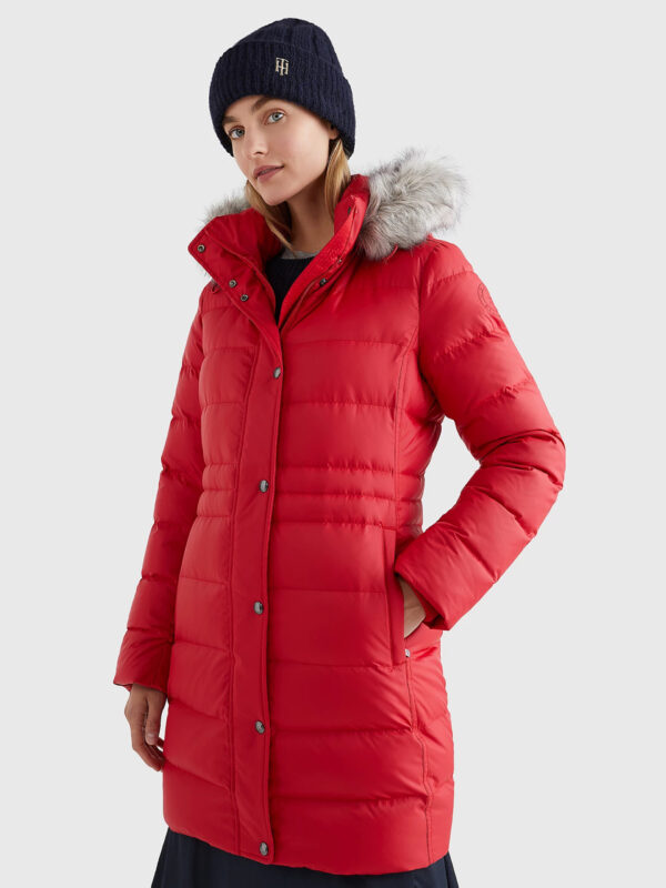 Tommy Hilfiger dámský červený kabát TYRA WW0WW37487 L