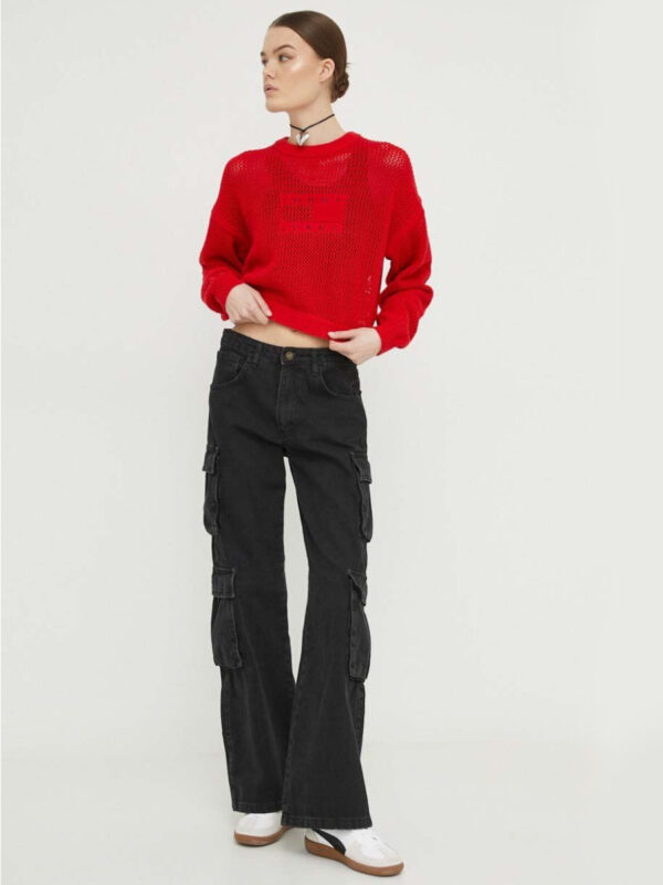 Tommy Hilfiger dámský červený svetr DW0DW17755 L