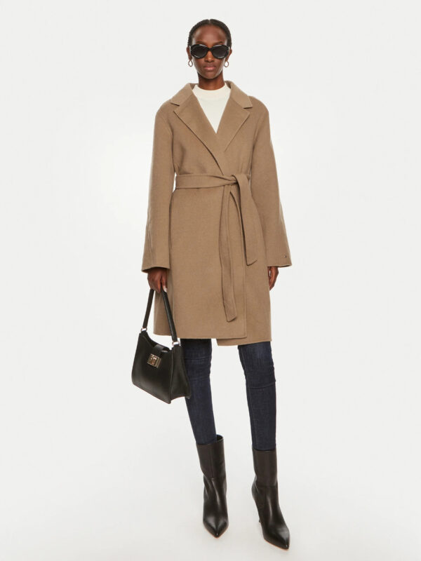 Tommy Hilfiger dámský hnědý vlněný kabát WW0WW43603 36