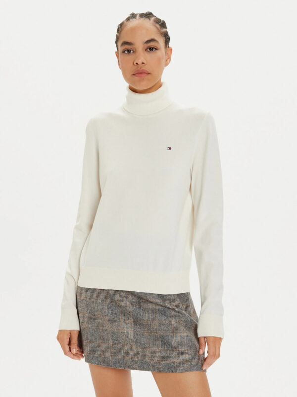 Tommy Hilfiger dámský krémový rolák WW0WW43211 M