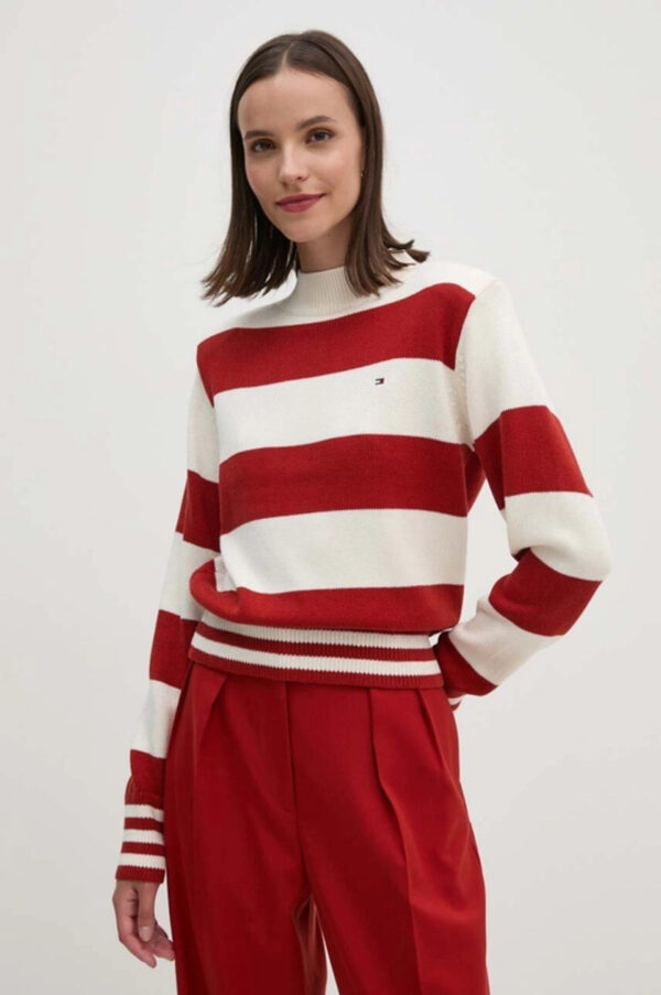 Tommy Hilfiger dámský pruhovaný svetr WW0WW42155 L