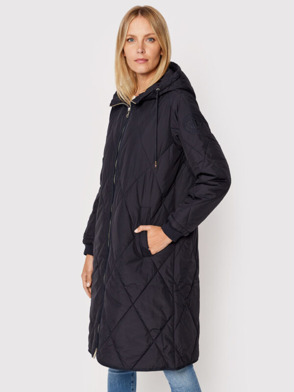 Tommy Hilfiger dámský tmavě modrý kabát WW0WW35092 S