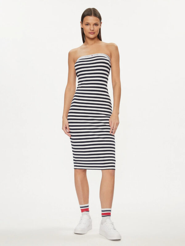 Tommy Jeans dámké modro bílé pruhované šaty DW0DW17922 XS