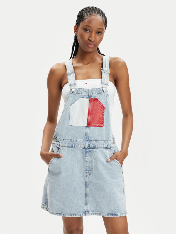 Tommy Jeans dámská džínová sukně s laclem DW0DW18116 XS