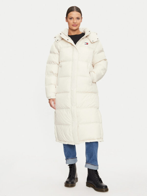 Tommy Jeans dámská krémová bunda DW0DW18860 L