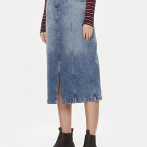 Tommy Jeans dámská modrá džínová sukně DW0DW17218 30/NI