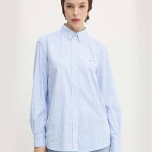 Tommy Jeans dámská modro-bílá košile DW0DW19805 M