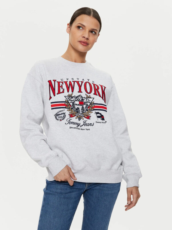 Tommy Jeans dámská šedá mikina DW0DW18368 L