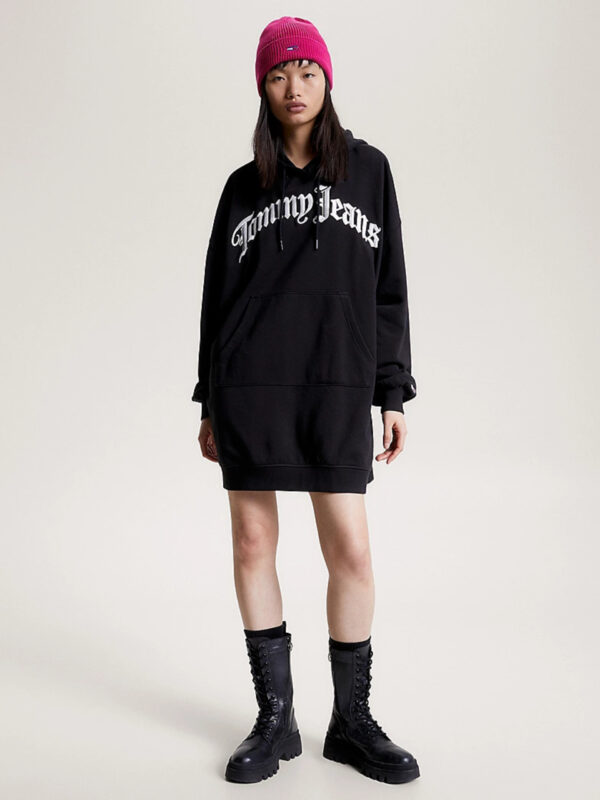 Tommy Jeans dámské černé mikinové šaty DW0DW16466 L