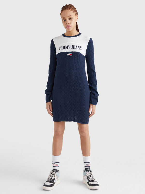 Tommy Jeans dámské modré šaty DW0DW14400 L