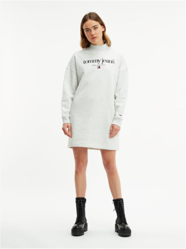 Tommy Jeans dámské šedé mikinové šaty DW0DW14387 L