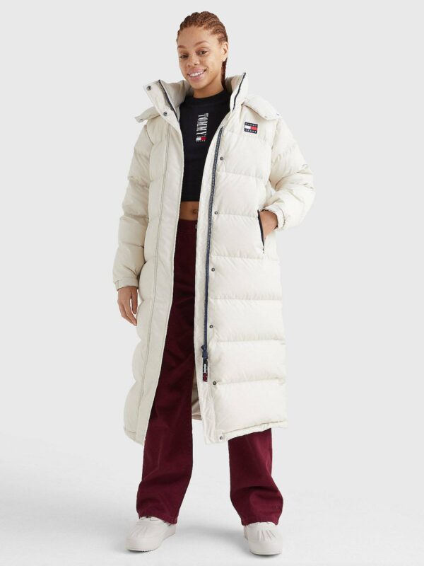 Tommy Jeans dámský béžový zimní kabát DW0DW14287 S