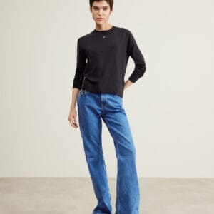 Tommy Jeans dámský černý tenký svetr DW0DW16534 XL