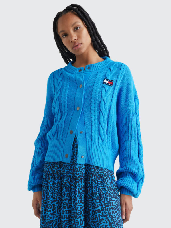 Tommy Jeans dámský modrý svetr DW0DW14263 M