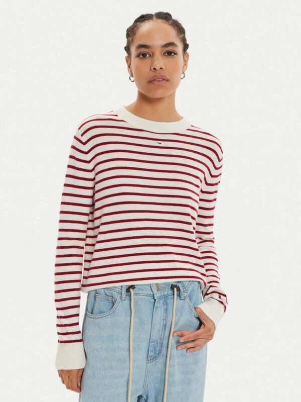 Tommy Jeans dámský pruhovaný svetřík DW0DW17254 L