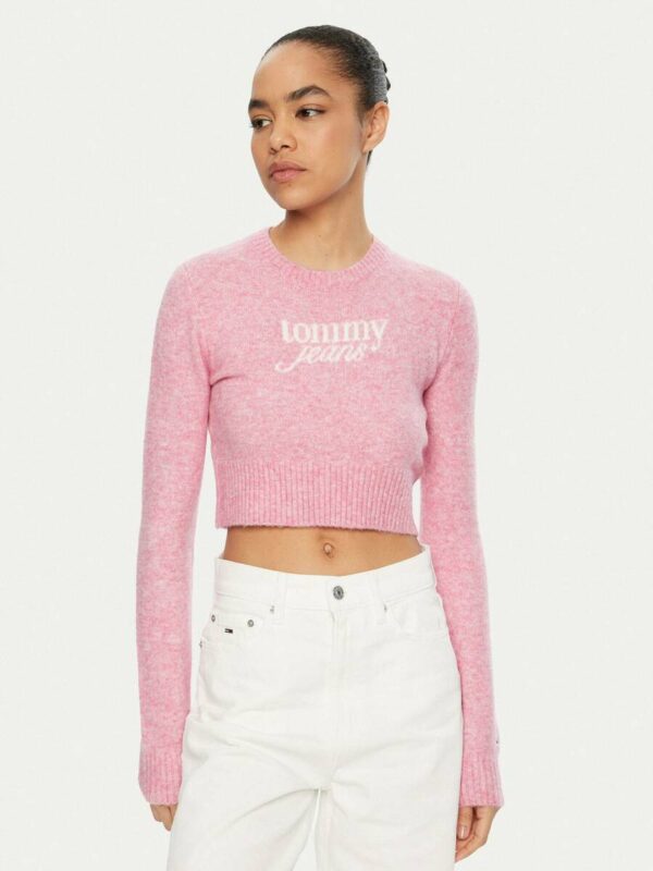 Tommy Jeans dámský růžový svetr DW0DW19895 L