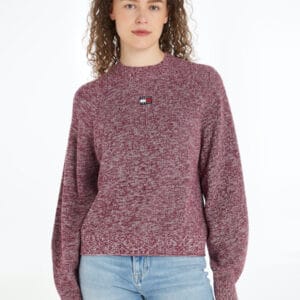 Tommy Jeans dámský vínový svetr DW0DW19234 L