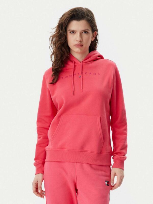 Tommy jeans dámská růžová mikina DW0DW20304 XL