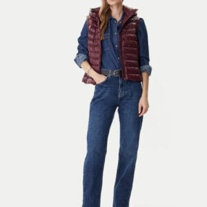 Tommy Hilfiger dámská bordová vesta  WW0WW47352XIH L