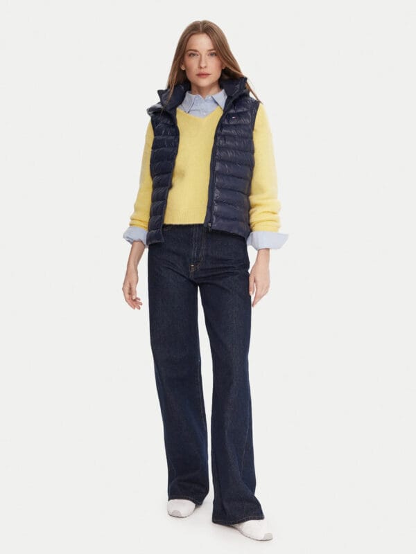 Tommy Hilfiger dámská tmavě modrá vesta  WW0WW47352C1G XL