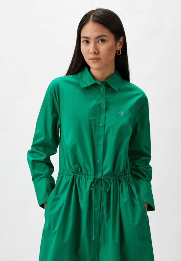 Tommy Hilfiger dámské zelené košilové šaty WW0WW41431 38