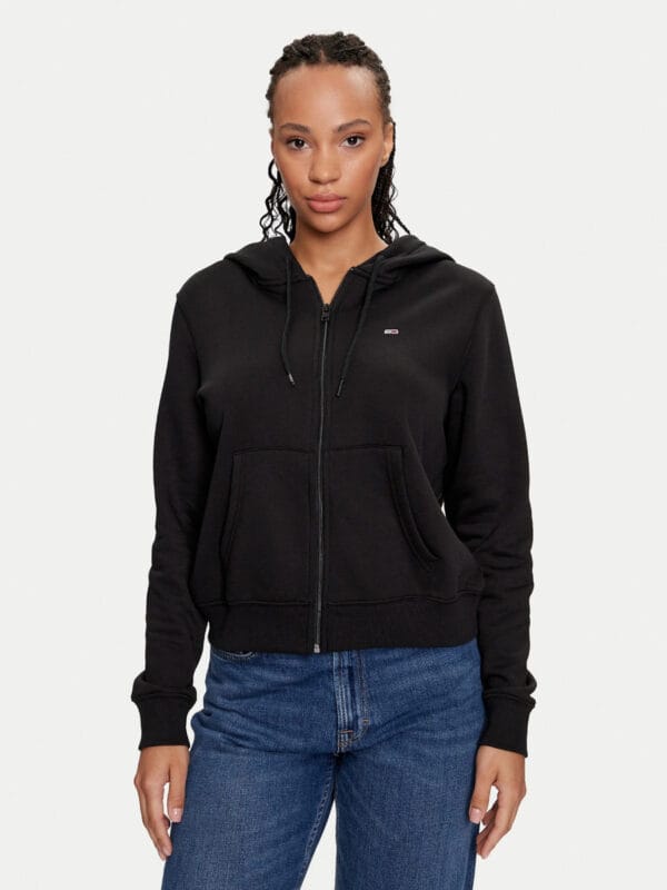 Tommy Jeans dámská černá mikina DW0DW19729 XL