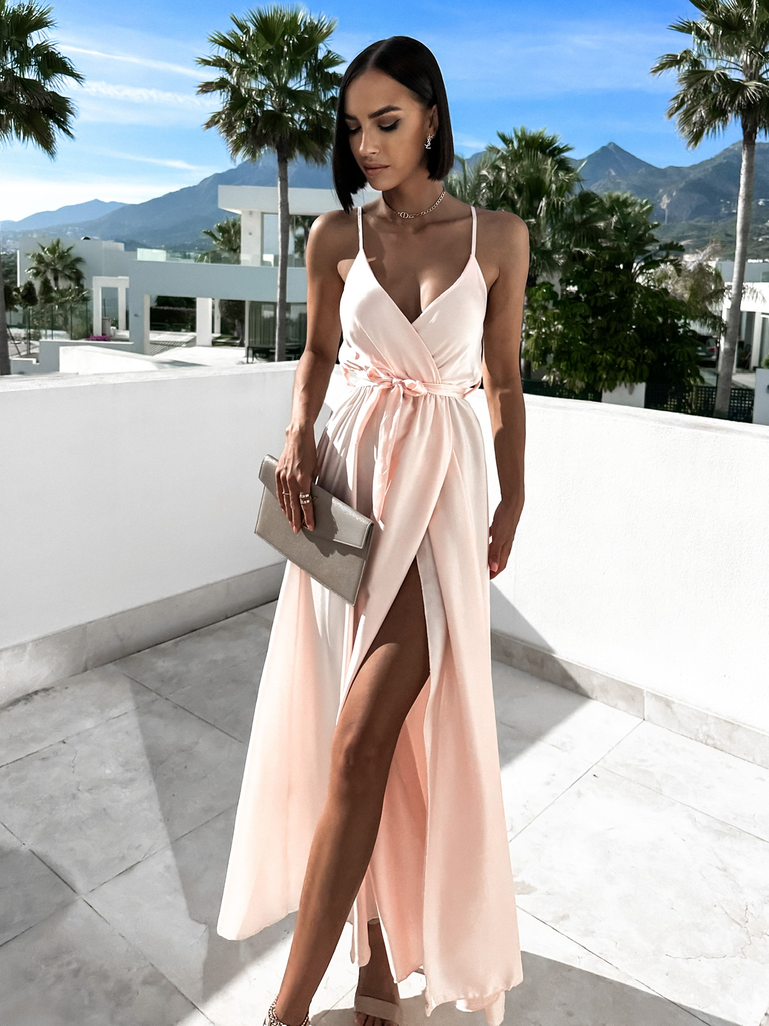 Baby růžové elegantní dlouhé šaty FAIRYTALE Velikost: ONESIZE - Obrázek 2