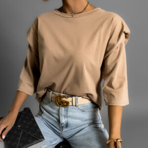 Béžové triko RALPH s vycpávkami na ramenou Velikost: ONESIZE