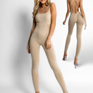 Béžový basic dlouhý overal GOELINES Velikost: M/L