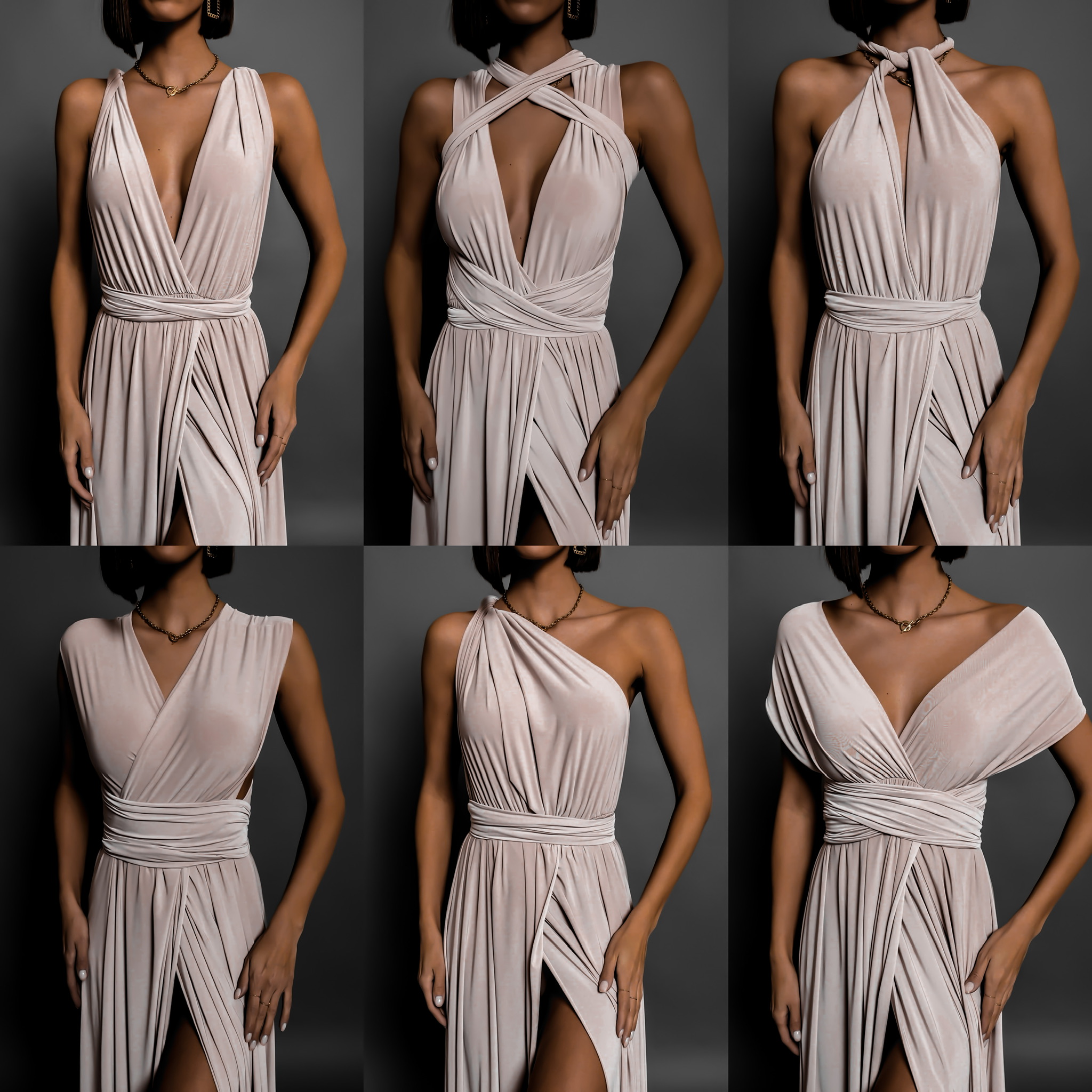 Béžový dlouhý overal PERCY na zavazování - Obrázek 2