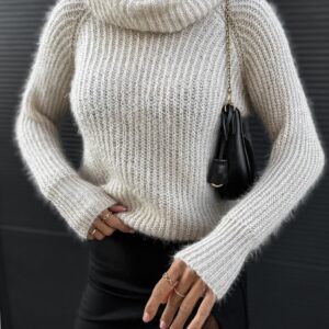 Béžový svetr ARMUD s rolákem Velikost: ONESIZE