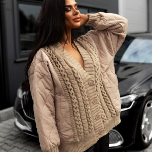 Béžový svetr CATALIAN na knoflíky Velikost: ONESIZE