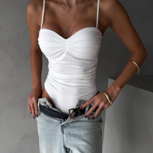 Bílé elegantní body korzet AMIRLAN Velikost: M/L