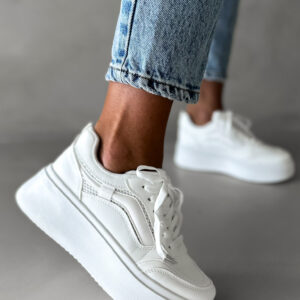 Bílé tenisky GLASH s vysokou platformou Velikost: 40