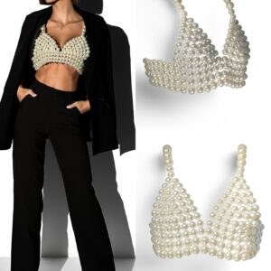 Bílý perlový elegantní top ARGEN Velikost: ONESIZE