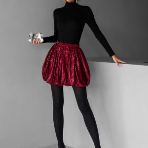 Bordó flitrovaná balónová sukně NINOSLAV Velikost: ONESIZE