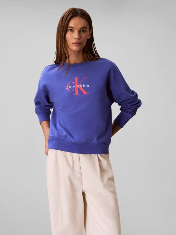 Calvin Klein dámská modrá mikina  LV047B234GWFO L