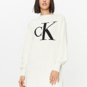 Calvin Klein dámské úpletové bílé šaty J20J222294 L
