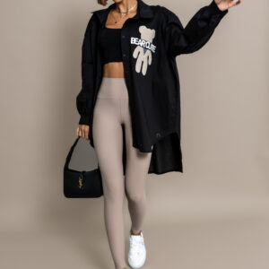 Černá oversized košile BADIA Velikost: ONESIZE