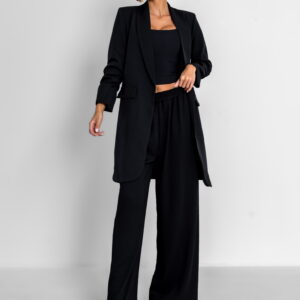 Černé basic delší sako CASTIEL Velikost: ONESIZE