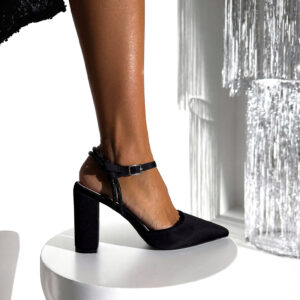 Černé elegantní boty na podpatku FEIRGE Velikost: 39