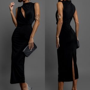 Černé elegantní šaty VOTALY Velikost: ONESIZE