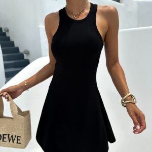 Černé krátké basic áčkové šaty RAHAZETI Velikost: ONESIZE