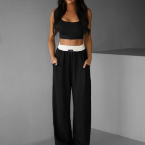 Černé stylové tepláky MERICK s gumou Velikost: M/L