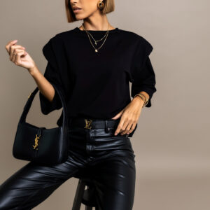 Černé triko RALPH s vycpávkami Velikost: ONESIZE